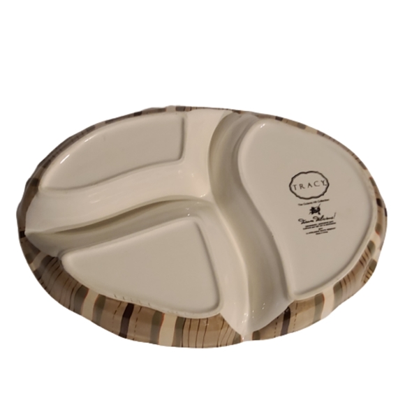 *Tracy Porter Octavia Hill Garden Collection 3-part Relish Dish - Picture 3 of 3